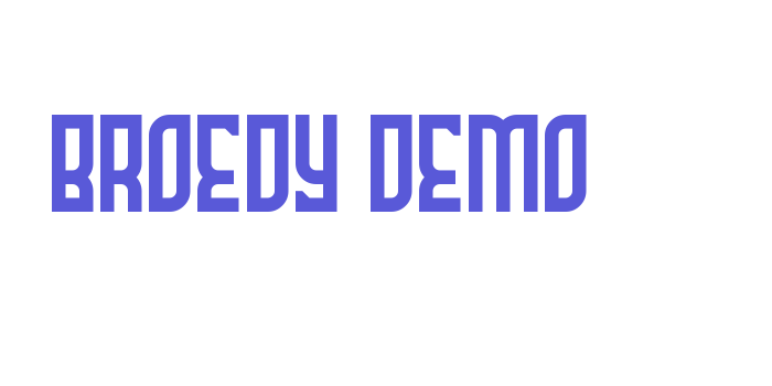 Broedy Demo Font