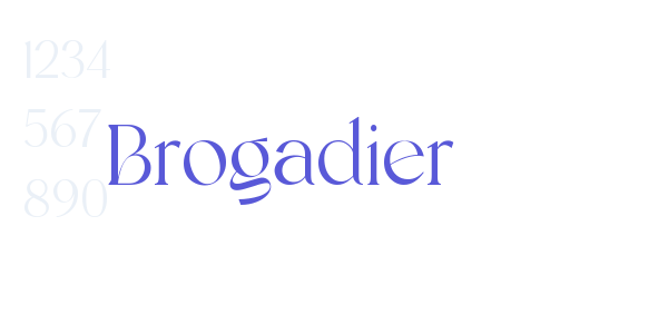 Brogadier font free