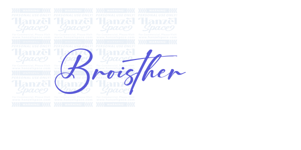 Broisther font free