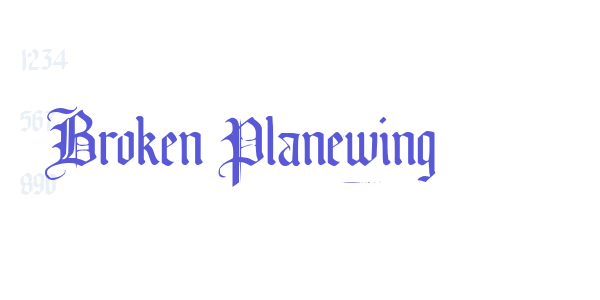 Broken Planewing font free