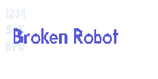 Broken Robot font