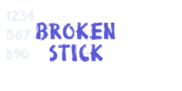 Broken Stick font free