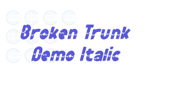 Broken Trunk Demo Italic font