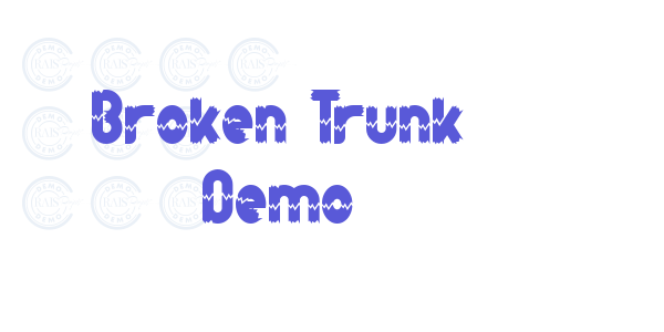 Broken Trunk Demo font