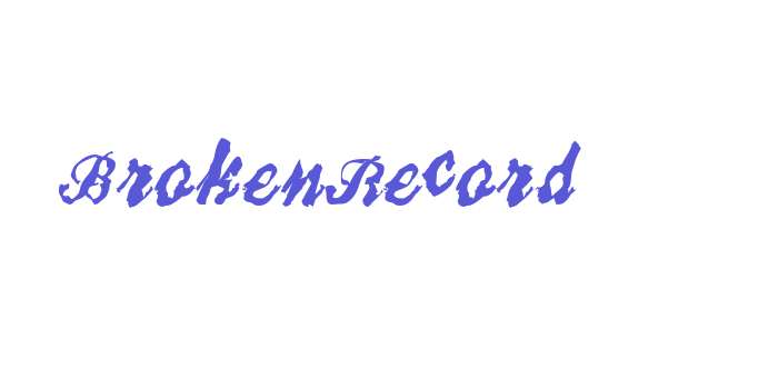 BrokenRecord Font Download