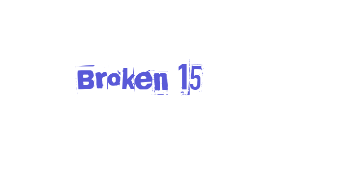 Broken 15 Font Download