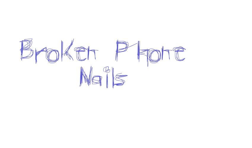 Broken Phone Nails Font