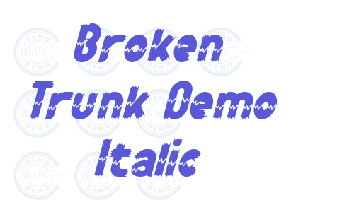 Broken Trunk Demo Italic Font Download