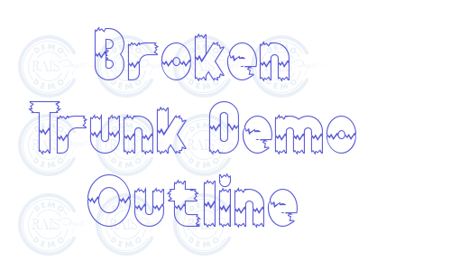 Broken Trunk Demo Outline Font Download