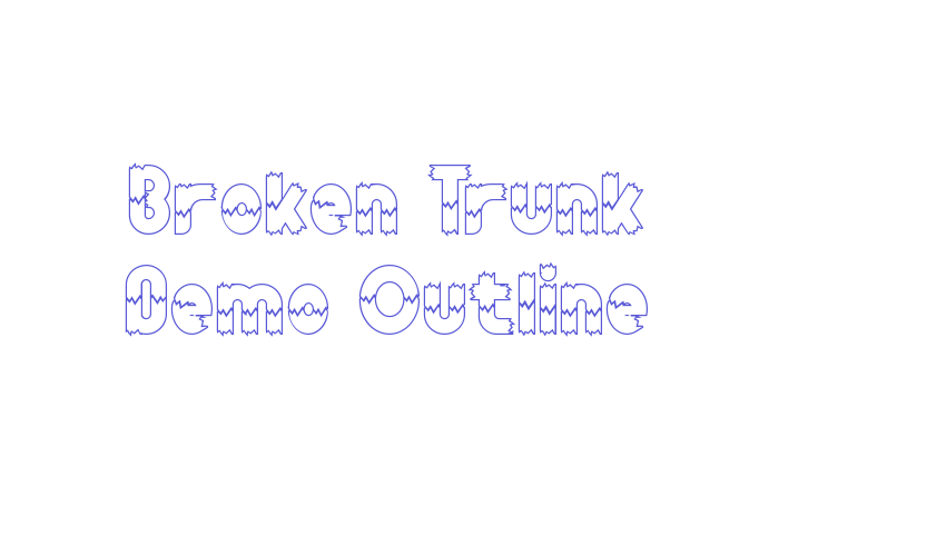 Broken Trunk Demo Outline Font Download