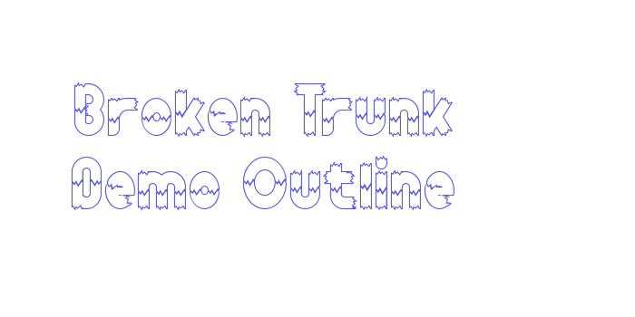 Broken Trunk Demo Outline Font Download