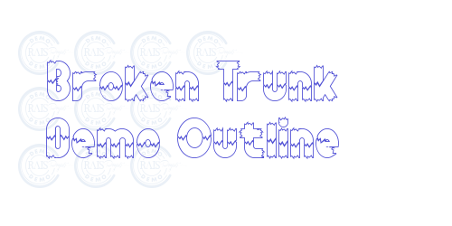 Broken Trunk Demo Outline-font-download