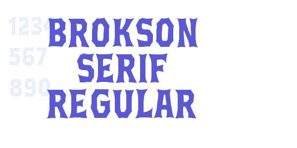 Brokson Serif Regular font free