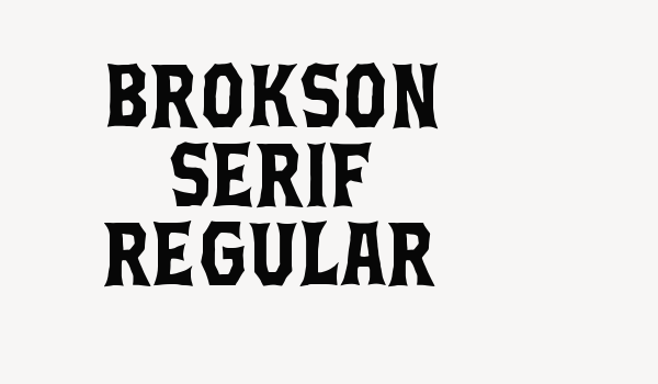 Brokson Serif Regular Font