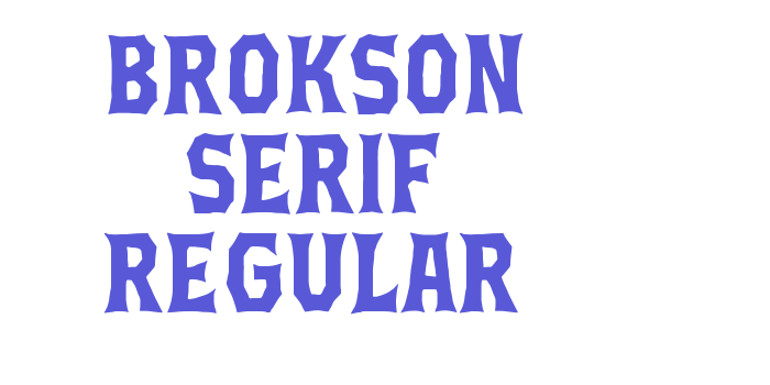 Brokson Serif Regular Font