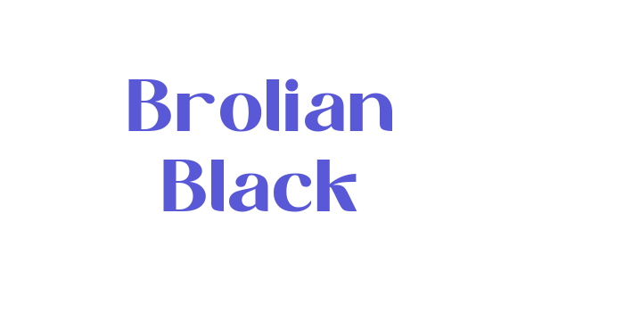 Brolian Black Font