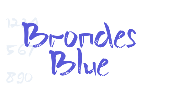 Brondes Blue Font