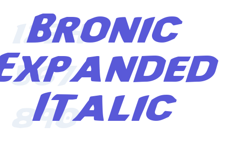 Bronic Expanded Italic Font Download