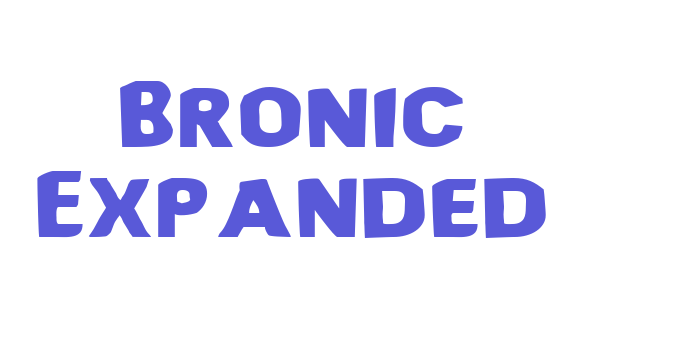 Bronic Expanded Font