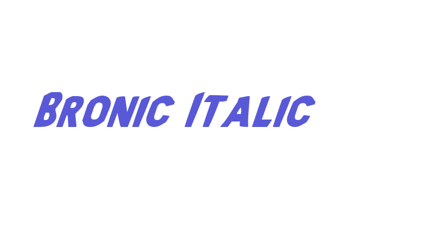 Bronic Italic Font