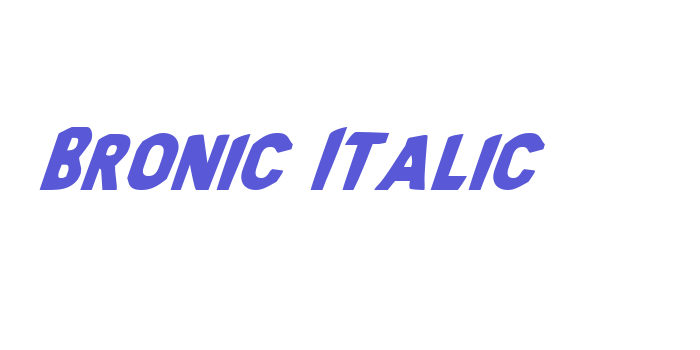 Bronic Italic Font Download