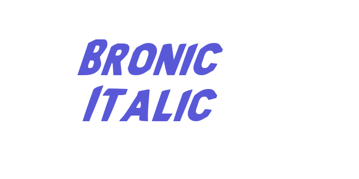 Bronic Italic Font