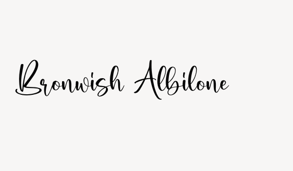 Bronwish Albilone Font