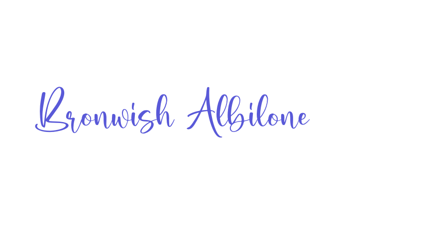 Bronwish Albilone Font