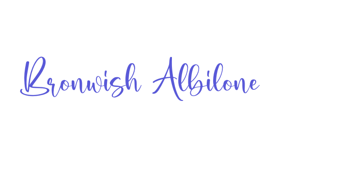 Bronwish Albilone Font Download