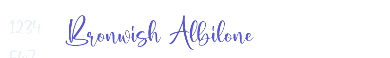 Bronwish Albilone font download