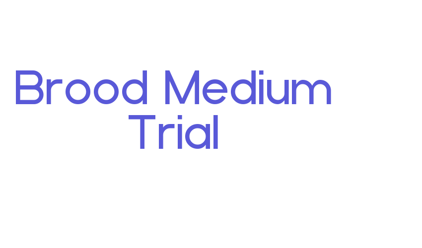 Brood Medium Trial Font Download