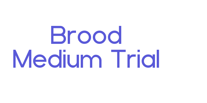 Brood Medium Trial Font Download