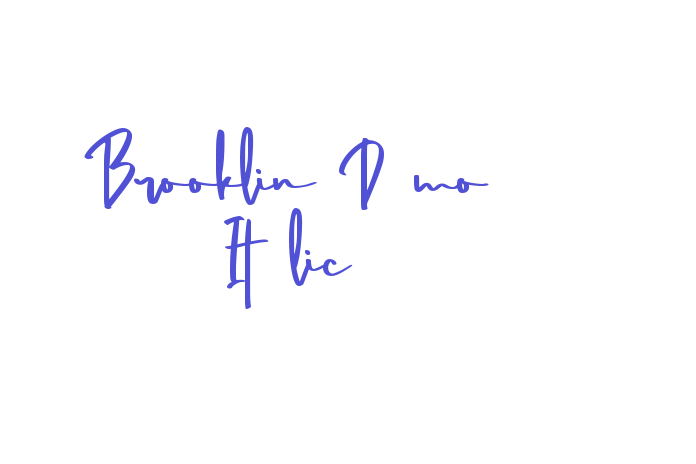 Brooklin Demo Italic font download