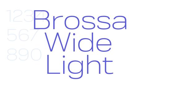 Brossa Wide Light font free