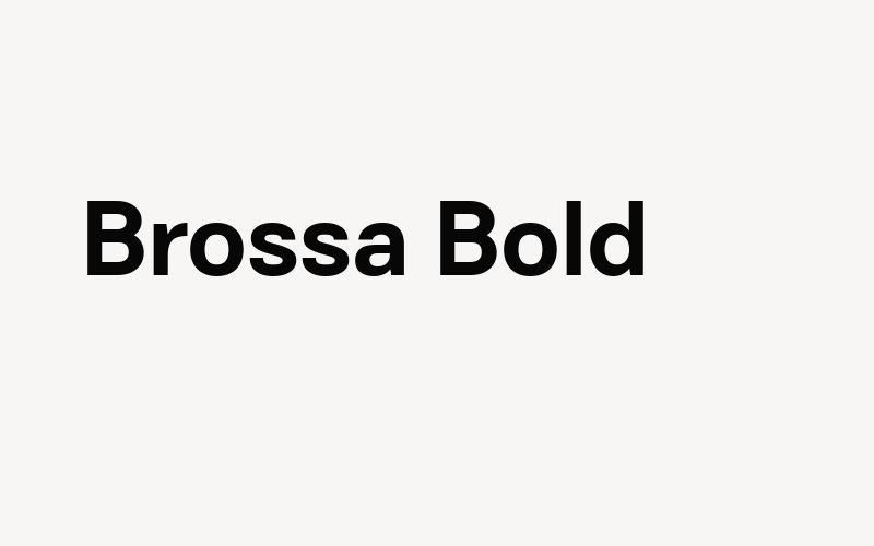 Brossa Bold Font