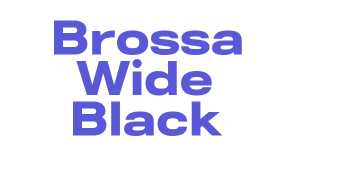 Brossa Wide Black Font Download