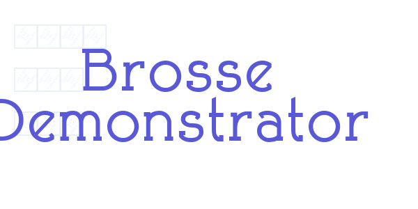 Brosse Demonstrator font free