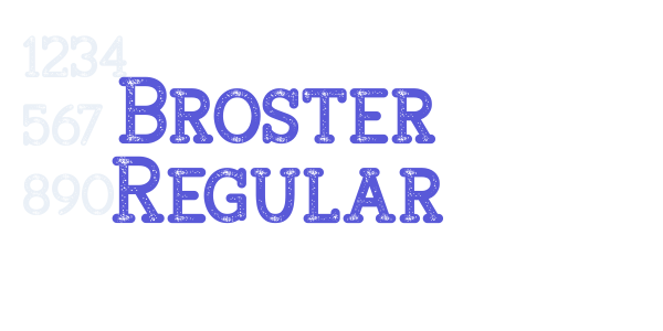 Broster Regular font