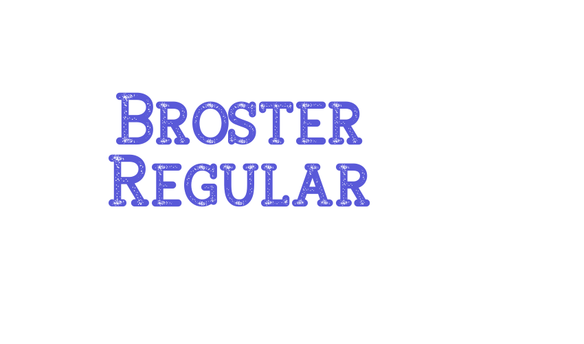 Broster Regular Font