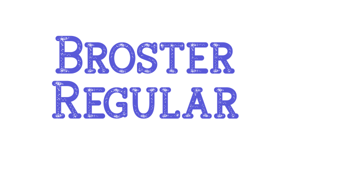 Broster Regular Font