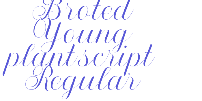 Broted Young plant script Regular Font Download