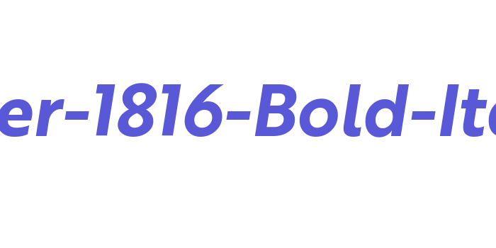 Brother-1816-Bold-Italic Font