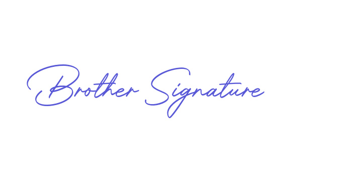 Brother Signature Font Download