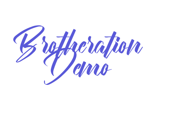 Brotheration Demo Font