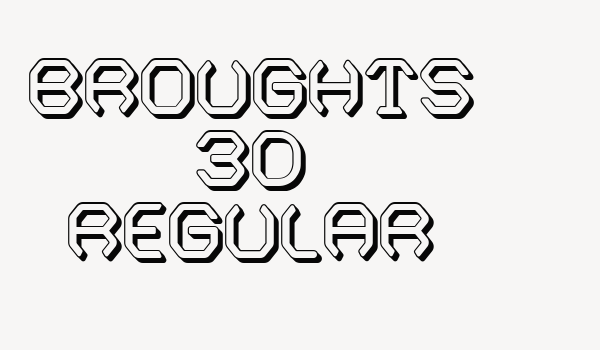 Broughts 3D Regular Font