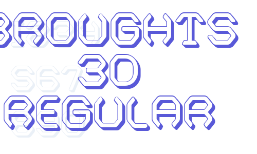 Broughts 3D Regular Font