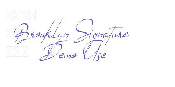 Brouklyn Signature Demo Use font free