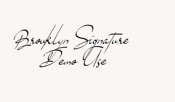 Brouklyn Signature Demo Use Font