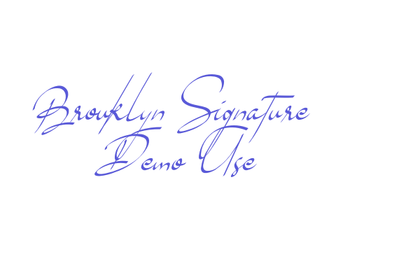 Brouklyn Signature Demo Use Font