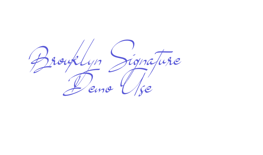 Brouklyn Signature Demo Use Font Download